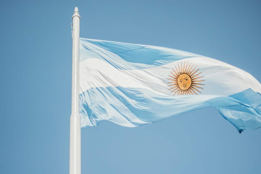 Photo by Angelica Reyes blue and white striped flag