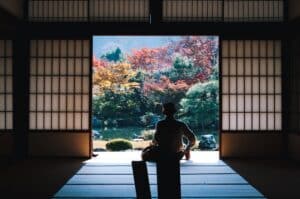 silhouette of man near outside